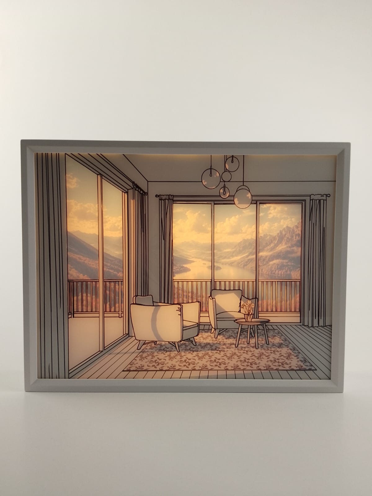 ARSA Alpine Vista room artwork illuminated in lighting mode 2
