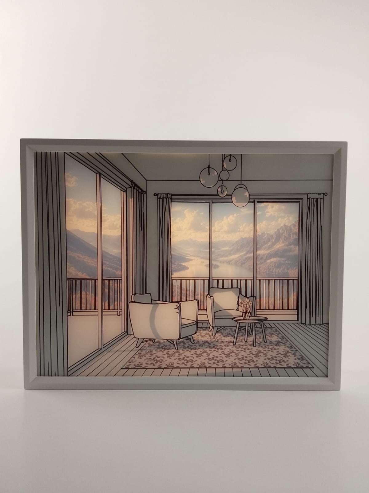ARSA Alpine Vista room artwork illuminated in lighting mode 3