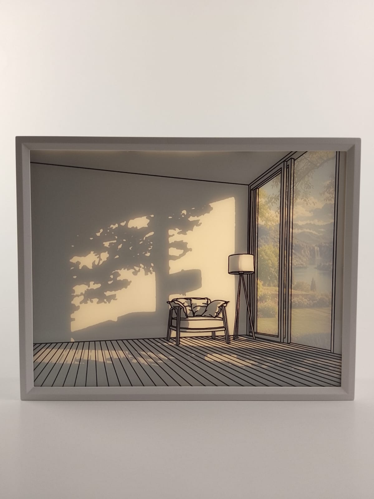 ARSA Sunlit Stillness lighting artwork illuminated in lighting mode 3